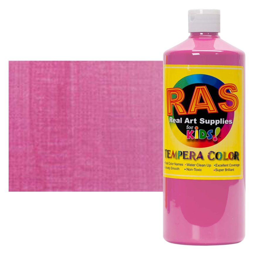 RAS Tempera Paint for Kids 32oz - Brilliant Magenta