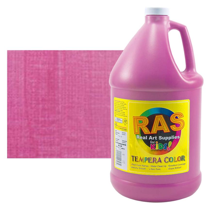 RAS Tempera Paint for Kids 1 Gallon - Brilliant Magenta