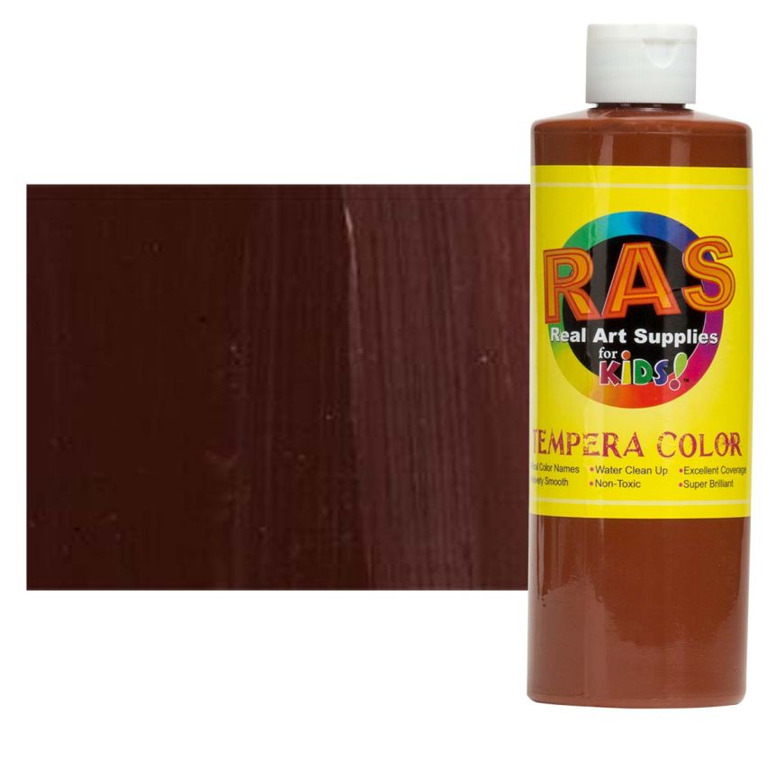 RAS Tempera Paint for Kids 16oz - Burnt Umber