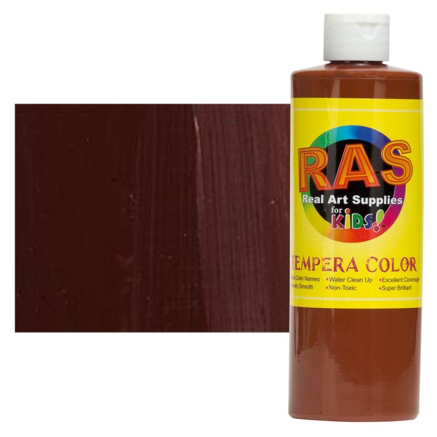 RAS Tempera Paint for Kids 32oz - Burnt Umber