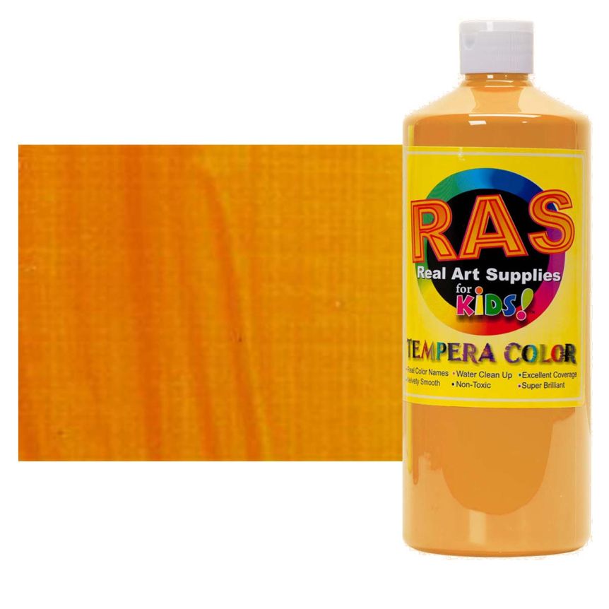 RAS Tempera Paint for Kids 16oz - Cadmium Yellow Deep Hue
