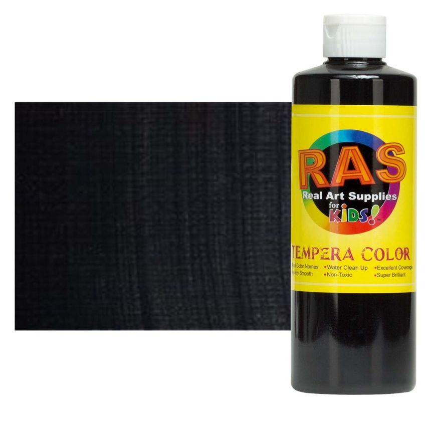 RAS Tempera Paint for Kids 16oz - Carbon Black