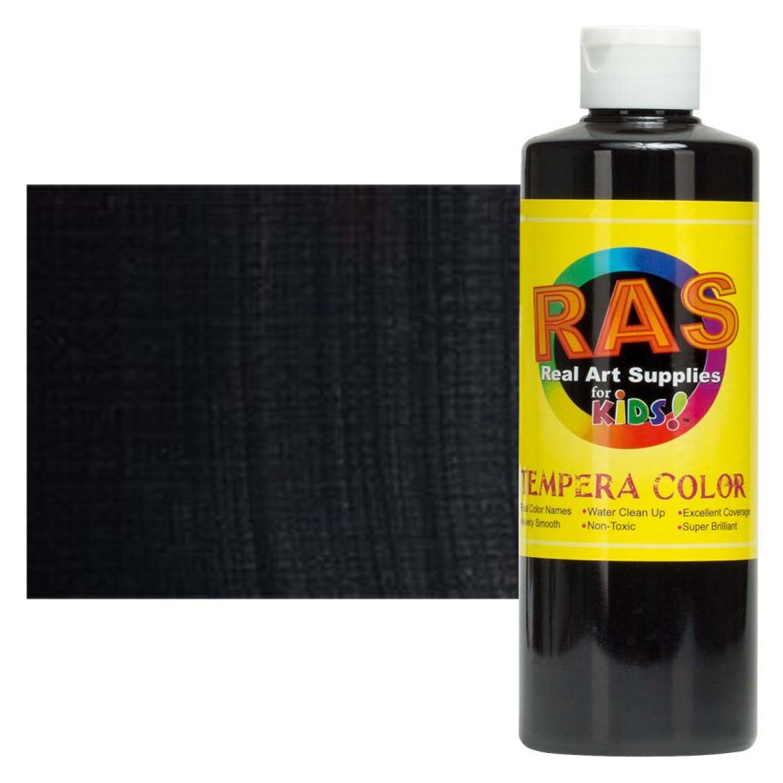 RAS Tempera Paint for Kids 32oz  - Carbon Black
