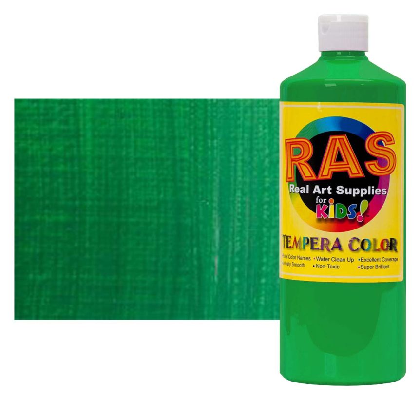 RAS Tempera Paint for Kids 16oz - Cobalt Green Hue