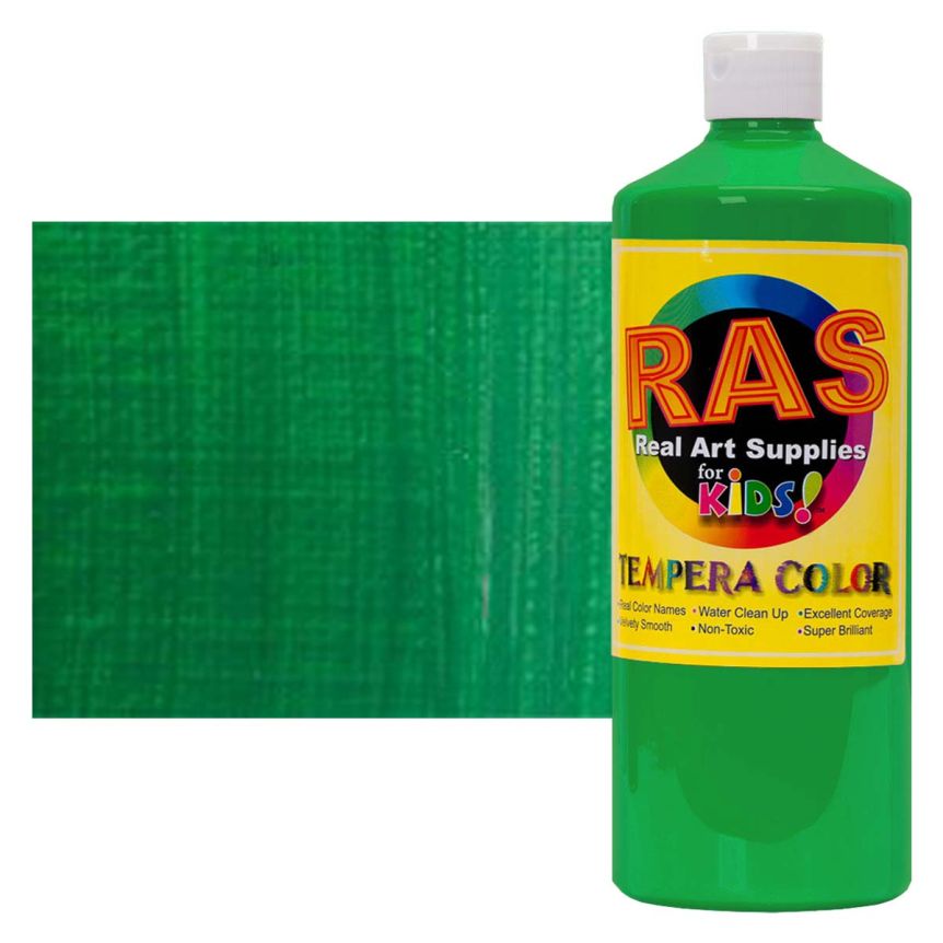 RAS Tempera Paint for Kids 32oz - Cobalt Green Hue