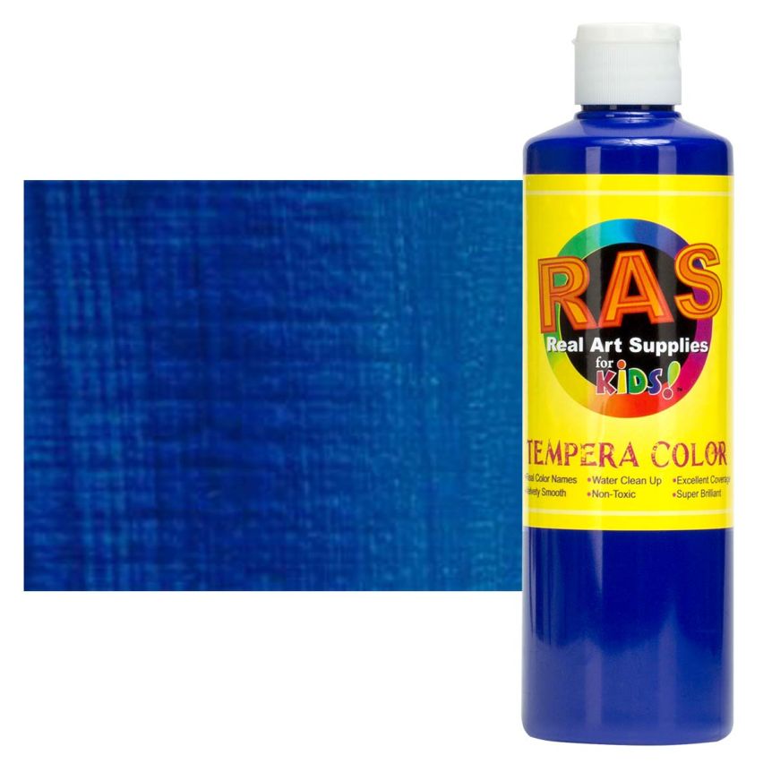 RAS Tempera Paint for Kids 32oz Bottle - Phthalo Blue