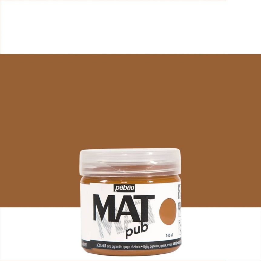 Pebeo Acrylic Mat Pub - Raw Sienna, 140ml