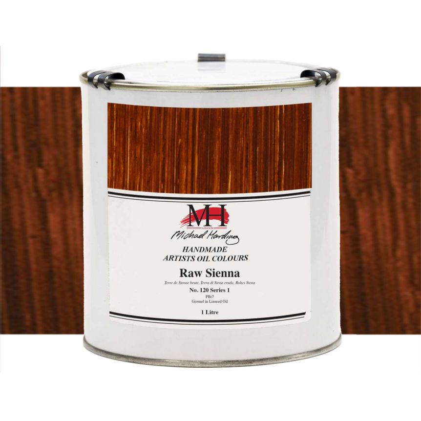 Michael Harding Oil Color - Raw Sienna, 1 Liter Can