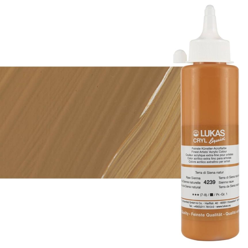 Cryl Liquid Acrylics Raw Sienna 250ml