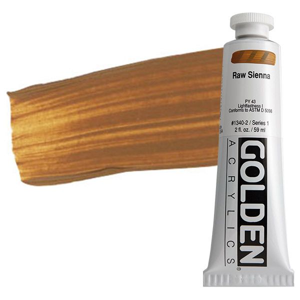 GOLDEN Heavy Body Acrylic 2 oz Tube - Raw Sienna