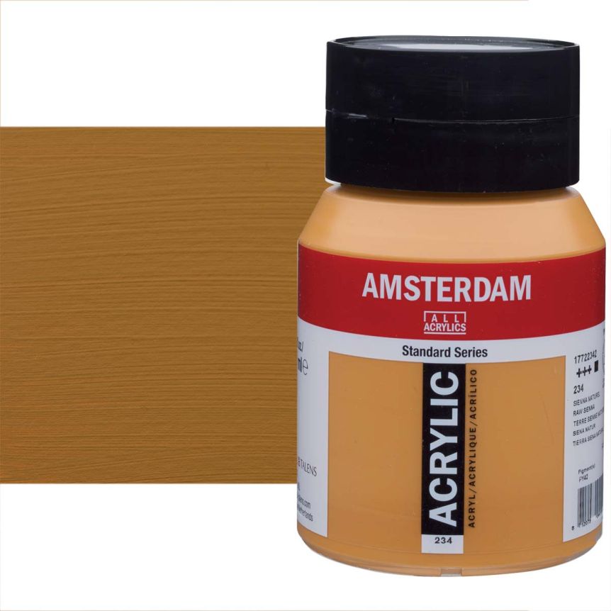 Amsterdam Standard Series Acrylic Paint - Raw Sienna, 500ml Jar