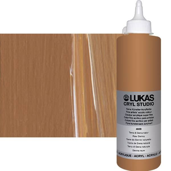 Cryl Studio Acrylic Paint - Raw Sienna, 500ml Bottle