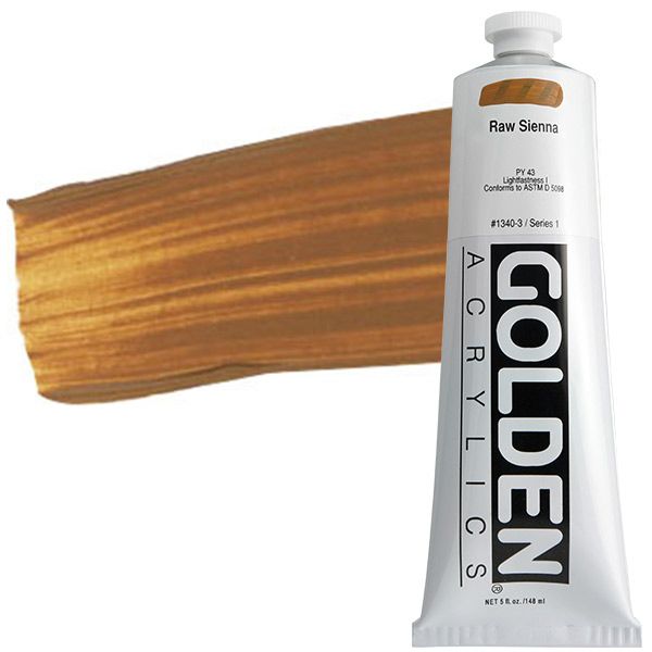 GOLDEN Heavy Body Acrylic 5 oz Tube - Raw Sienna