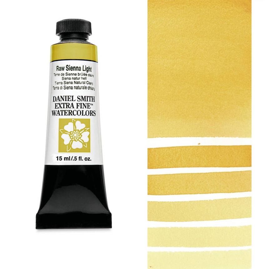 Daniel Smith Extra Fine Watercolor - Raw Sienna Light, 15ml Tube