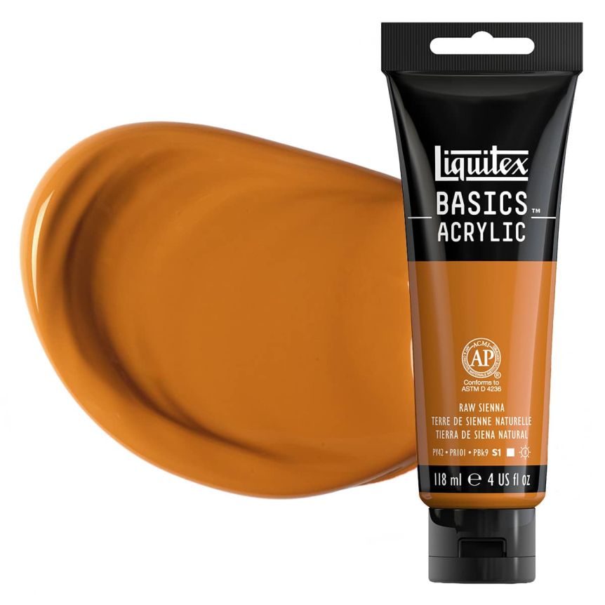 Liquitex Basics Acrylic Paint - Raw Sienna, 4oz Tube