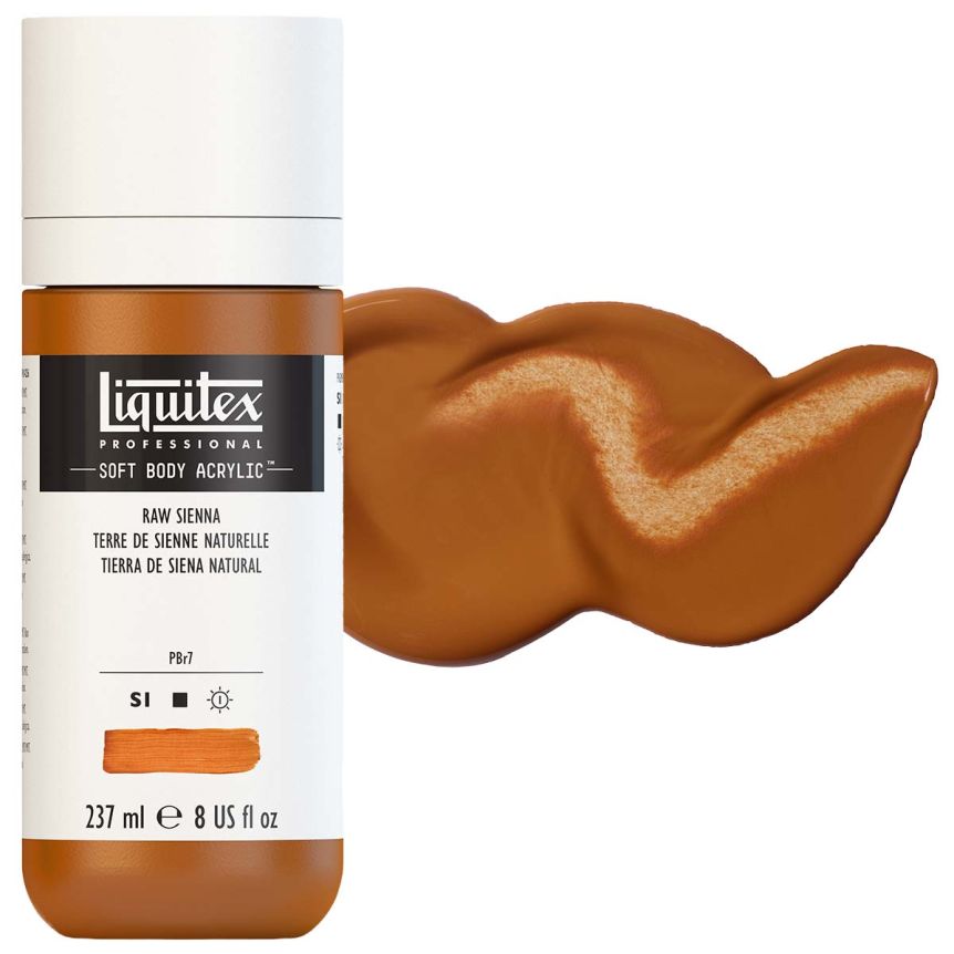 Liquitex Professional Soft Body Acrylic - Raw Sienna, 8oz Bottle