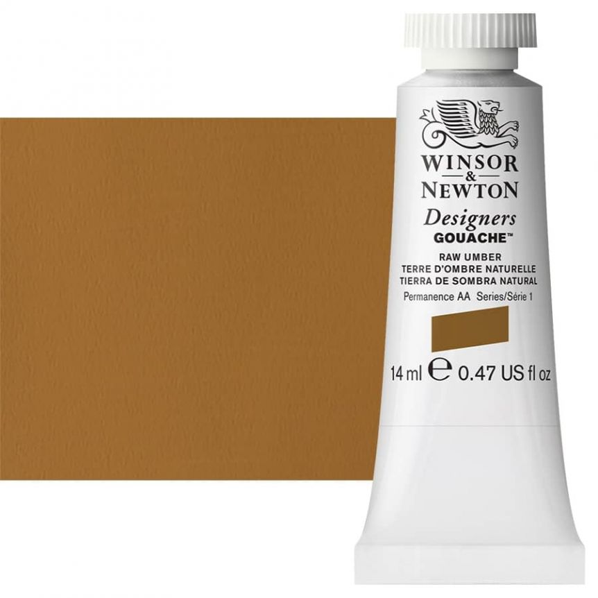 Winsor & Newton Designers Gouache 14ml Tube - Raw Umber