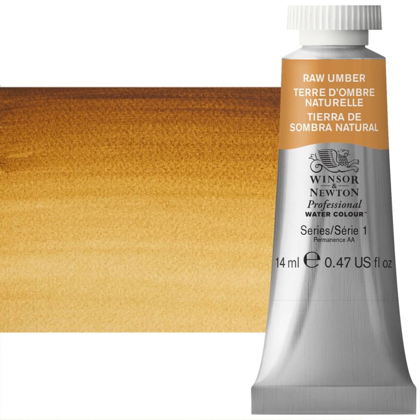Winsor & Newton Professional Watercolor - Raw Umber, 14ml Tube