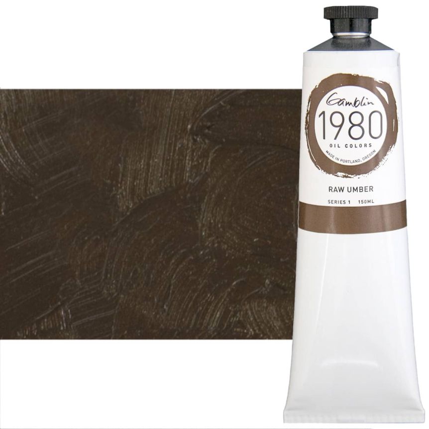 Gamblin 1980 Oil Colors - Raw Umber, 150ml Tube