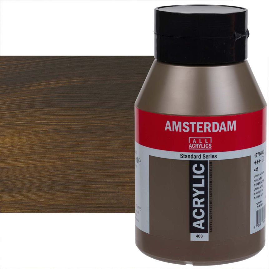 Amsterdam Standard Series Acrylic Paint - Raw Umber, 1 Liter Jar