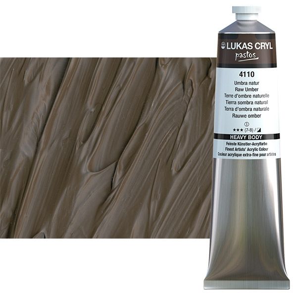 Raw Umber 200ml LUKAS CRYL Pastos Acrylics