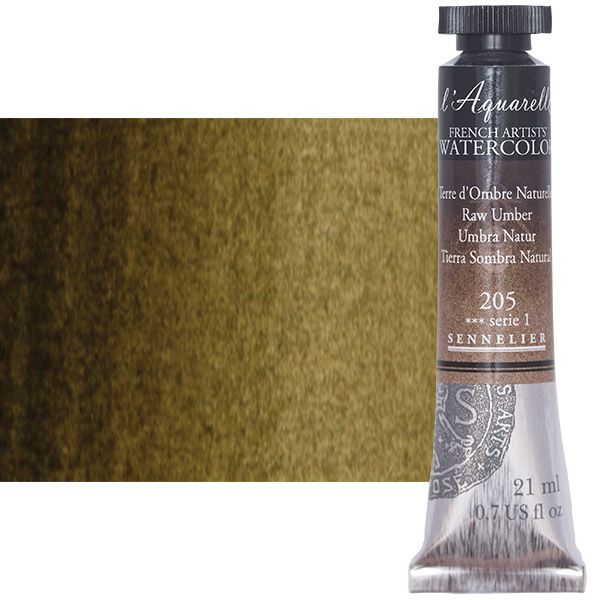 Sennelier l'Aquarelle Artists Watercolor 21ml Tube - Raw Umber