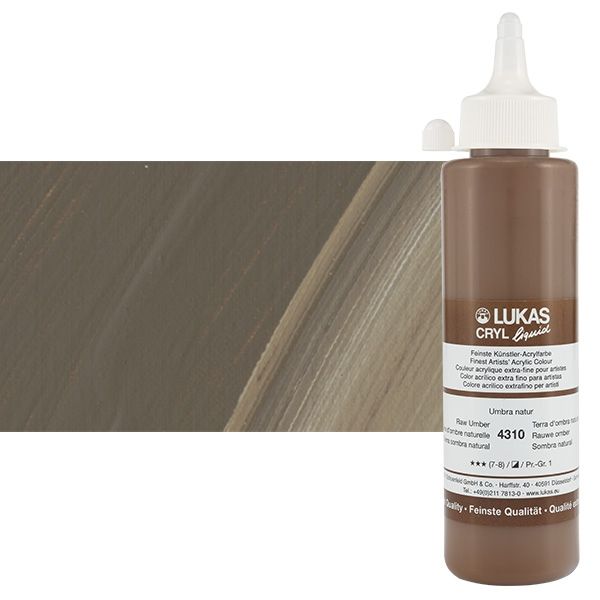Cryl Liquid Acrylics Raw Umber 250ml