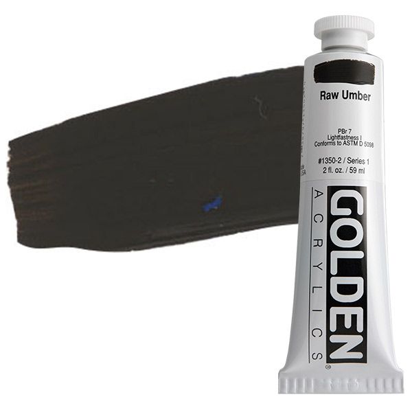 GOLDEN Heavy Body Acrylic 2 oz Tube - Raw Umber
