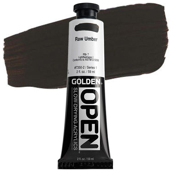 GOLDEN Open Acrylic Paints Raw Umber 2 oz
