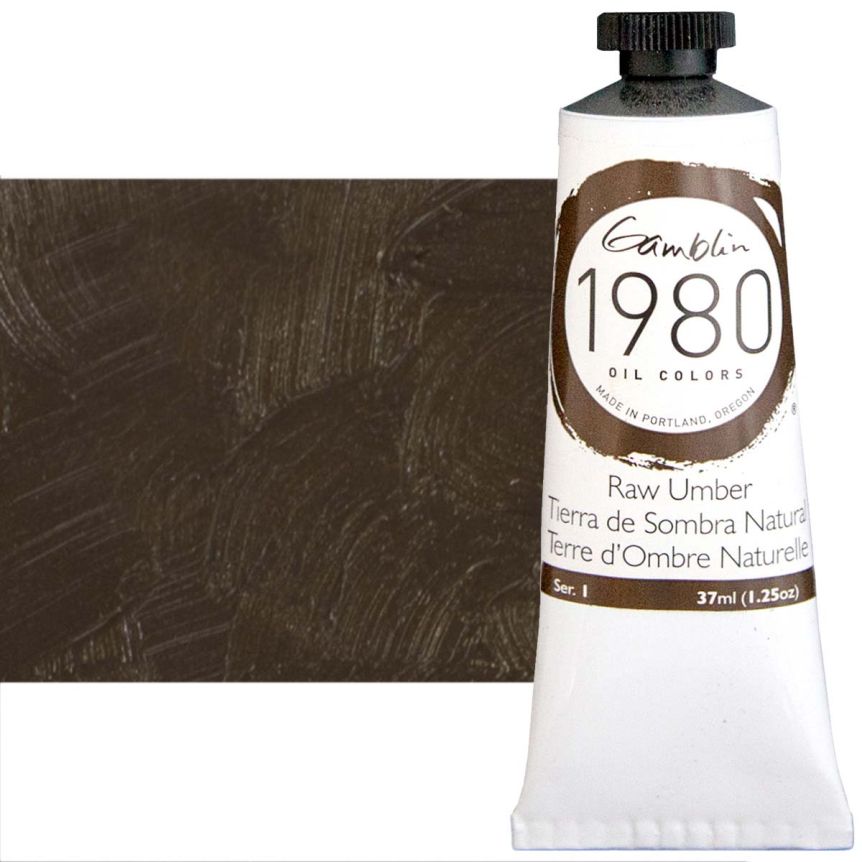 Gamblin 1980 Oil Colors - Raw Umber, 37ml Tube