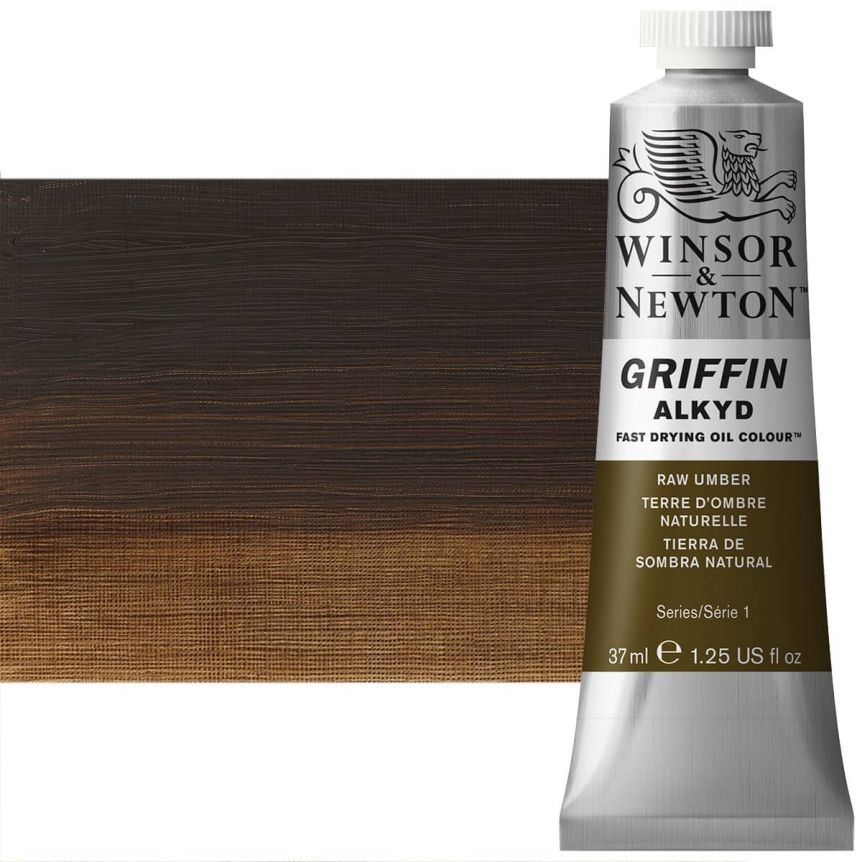 Winsor & Newton Griffin Alkyd Fast-Drying Oil Color - Raw Umber, 37ml Tube