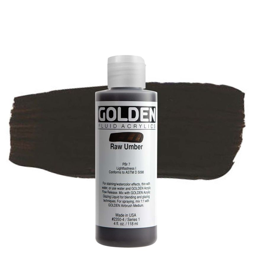 GOLDEN Fluid Acrylics Raw Umber, 4oz
