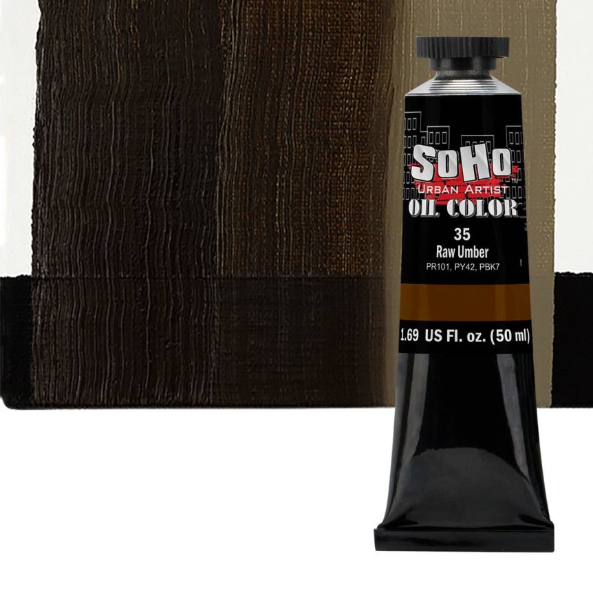 SoHo Artist Oil Color Raw Umber 50ml Tube