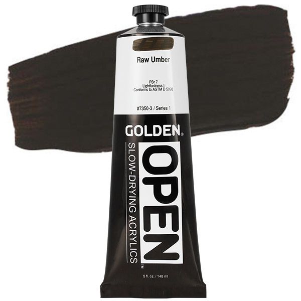 GOLDEN Open Acrylic Paints Raw Umber 5 oz