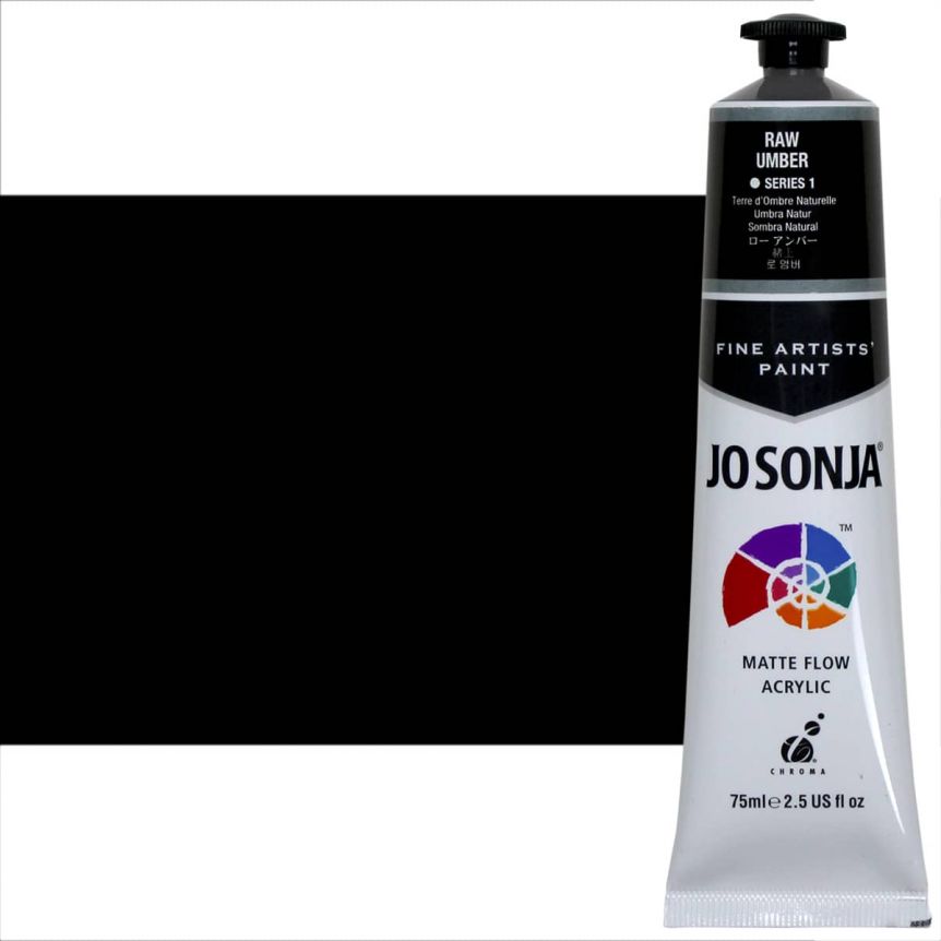 Jo Sonja Matte Acrylic - Raw Umber, 75ml Tube