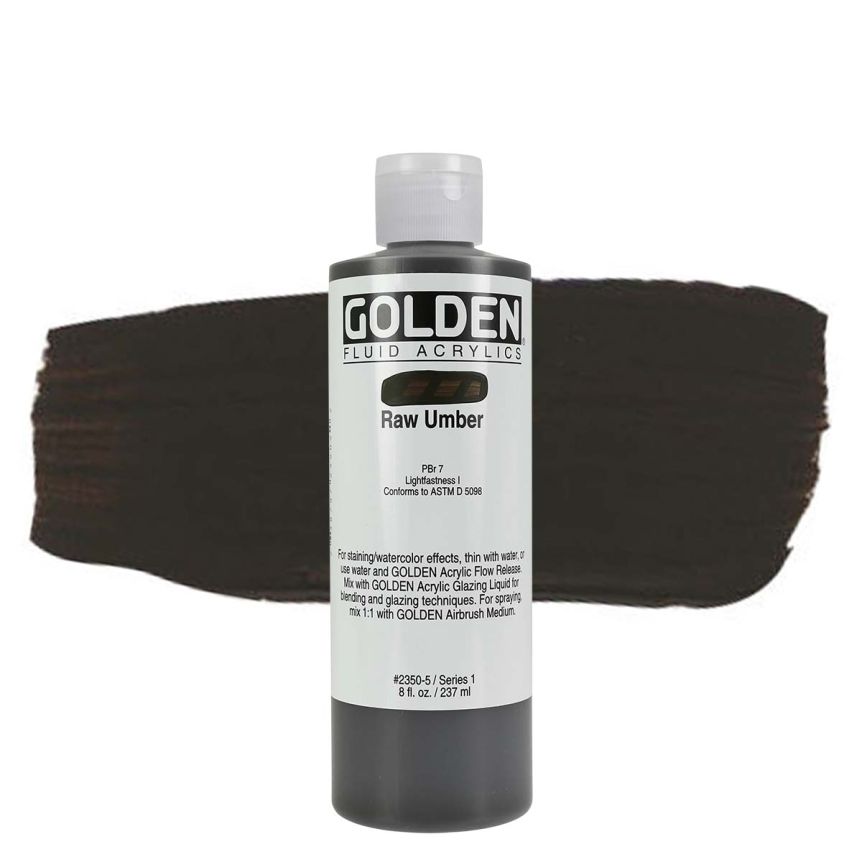 GOLDEN Fluid Acrylics Raw Umber, 8oz