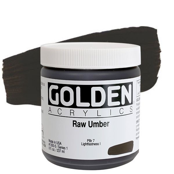 GOLDEN Heavy Body Acrylic 8 oz Jar - Raw Umber