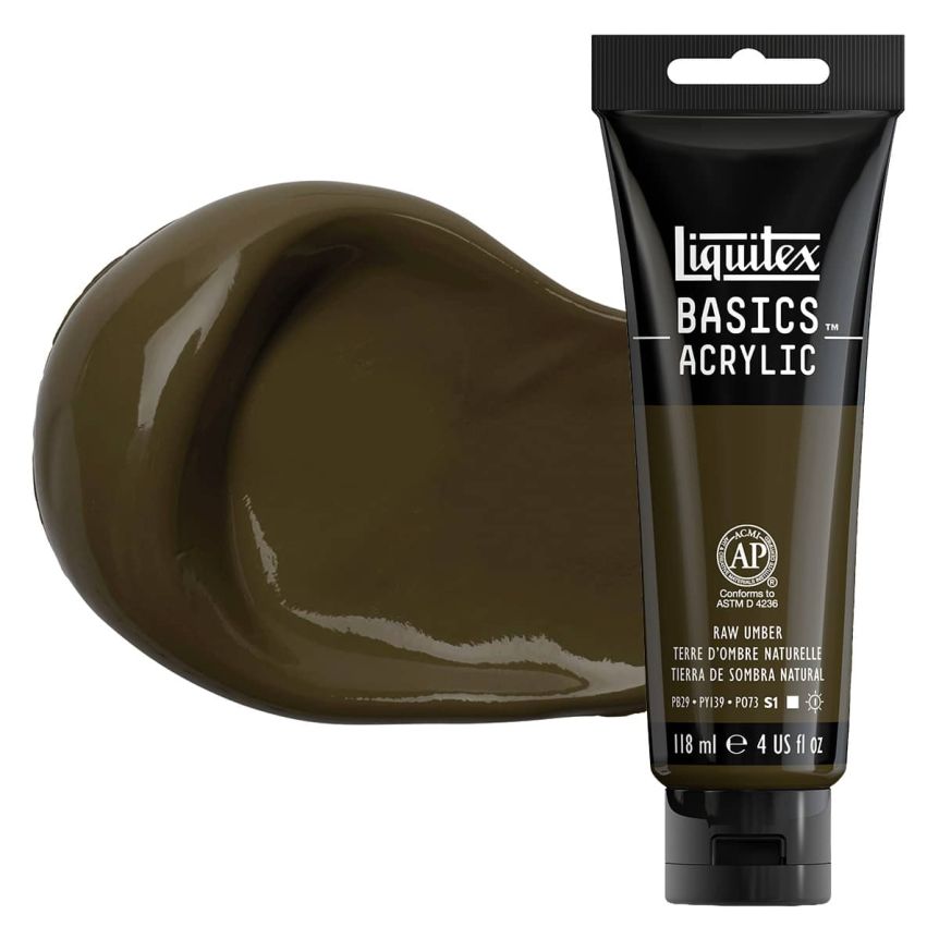 Liquitex Basics Acrylic Paint - Raw Umber, 4oz Tube