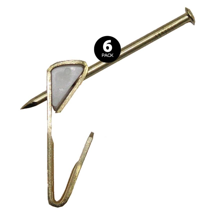 OOK Professional Picture Hangers ReadyNail Conventional Hook 6-Pack for 10 lbs.