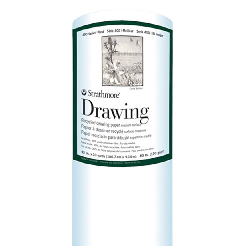 Strathmore Paper Roll 400 Series Recycled Drawing 42"x10yd Roll