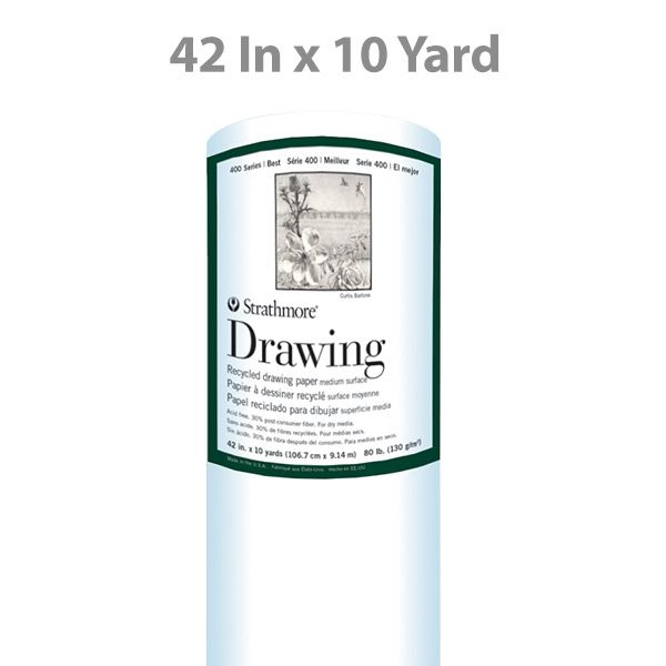 Strathmore Paper Roll 400 Recycled Drawing 42"x10yd Roll