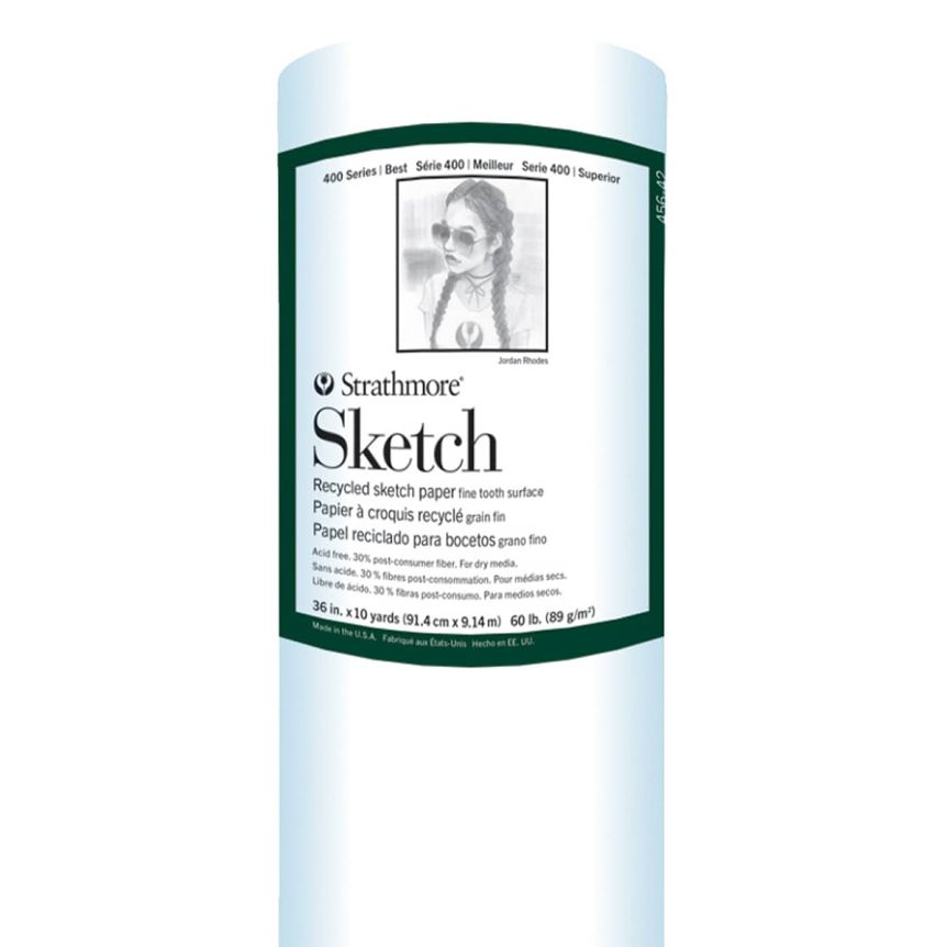 Strathmore Paper Roll 400 Series Recycled Sketch 36"x10yd Roll