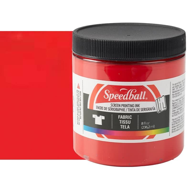 Speedball Fabric Screen Printing Ink 8 oz Jar Red Jerry's Artarama