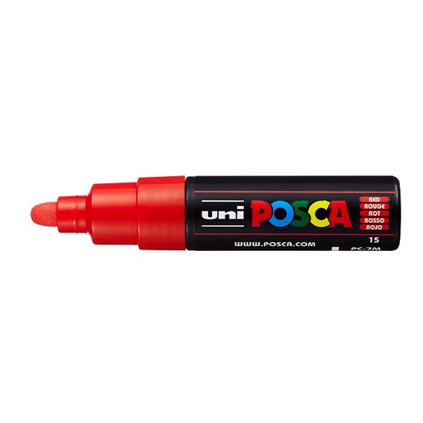 Posca Acrylic Paint Marker 4.5-5.5 mm Broad Bullet Tip Red