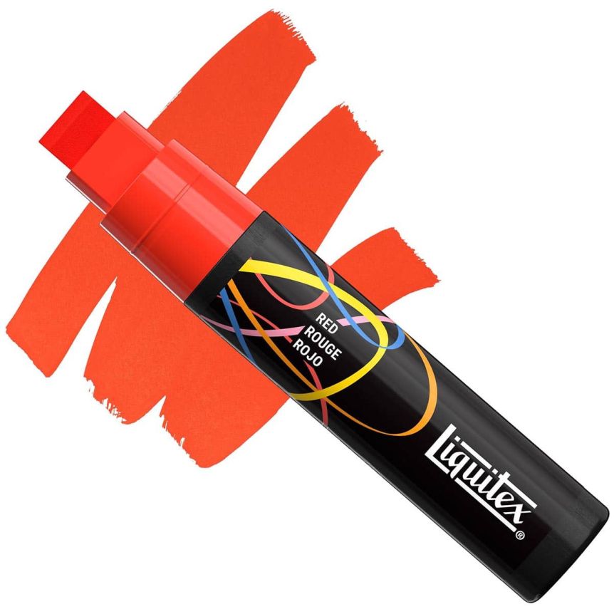 Liquitex Marker - Red, Wide Chisel, 15 mm