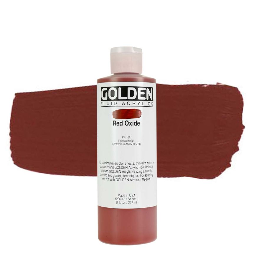 GOLDEN Fluid Acrylics Red Oxide, 8oz