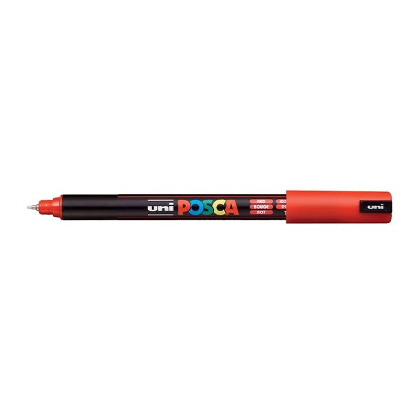 Posca Acrylic Paint Marker 0.7 mm Ultra-Fine Tip Red 