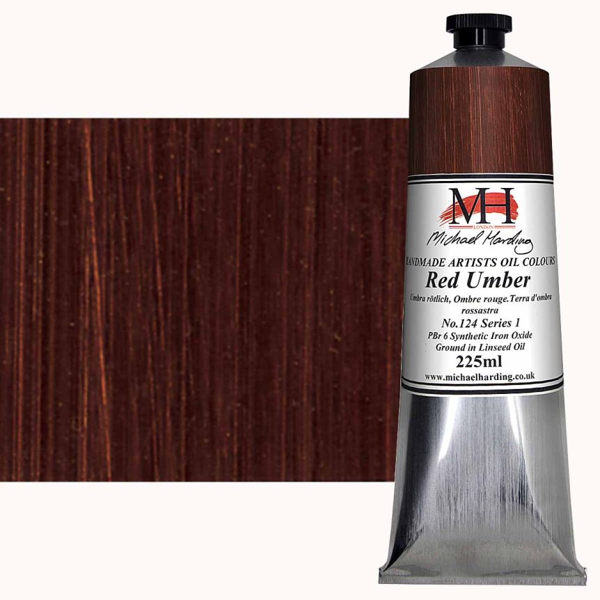 Michael Harding Oil Color - Red Umber, 225ml Tube