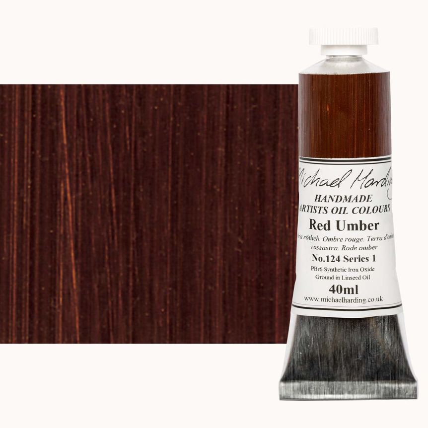 Michael Harding Oil Color - Red Umber, 40ml Tube