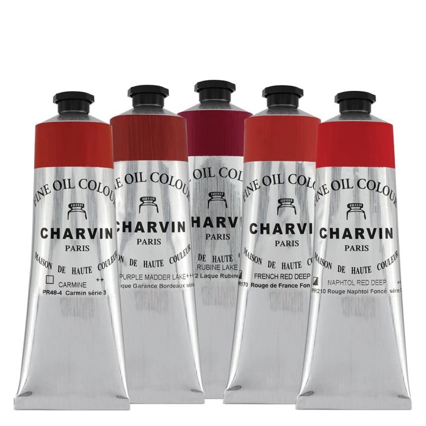 Charvin Fine Oil Colors Reds Set of 5 (150ml)